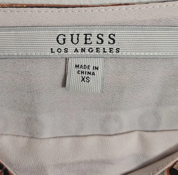 Guess Cream and Brown Tiered Patchwork Poisies Floral Boho Maxi Dress XS - Picture 4 of 10